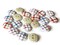 20 13mm Two Hole Assorted Color Tartan Plaid Buttons Round Wooden Mixed Color Buttons